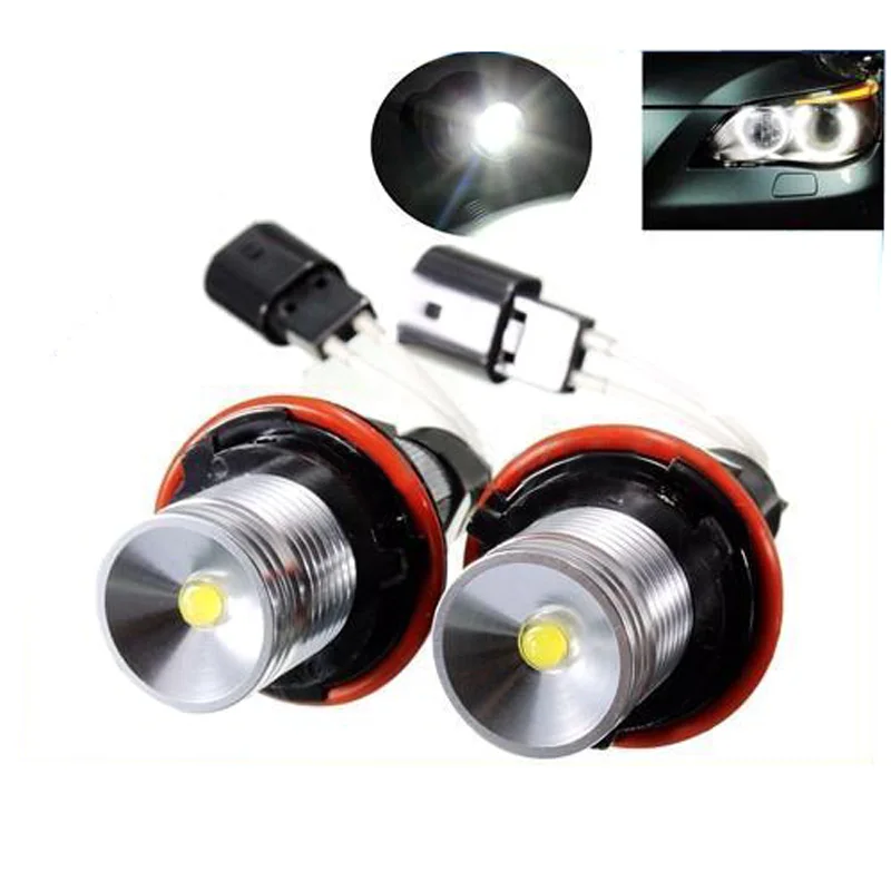 

10W Angle Eyes White LED Halo Ring Light Bulbs 6000 K For BMW E39 E53 E60 E63 E64 E65 Durable Headlights Waterproof