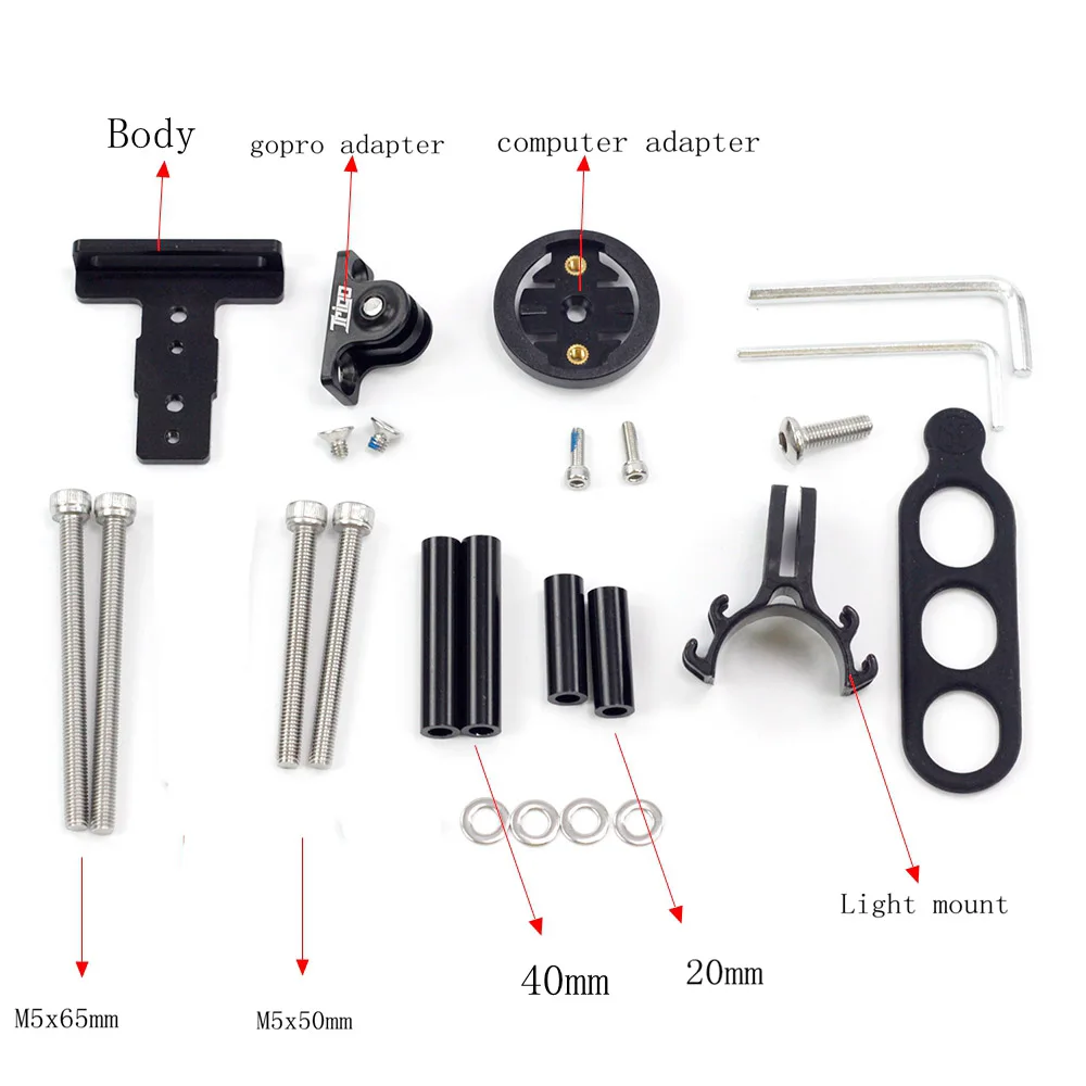 Триго велосипедный стержень передний Компьютер Крепление на голову светильник держатель для Garmin Neostrack Cateye Bryton GOPRO WAHOO камера головной светильник держатель