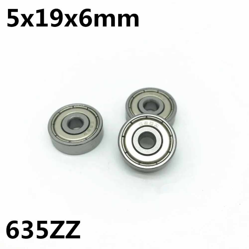 19 6mm 10PCS Miniature deep groove ball bearings 635ZZ 635-2Z size 5 