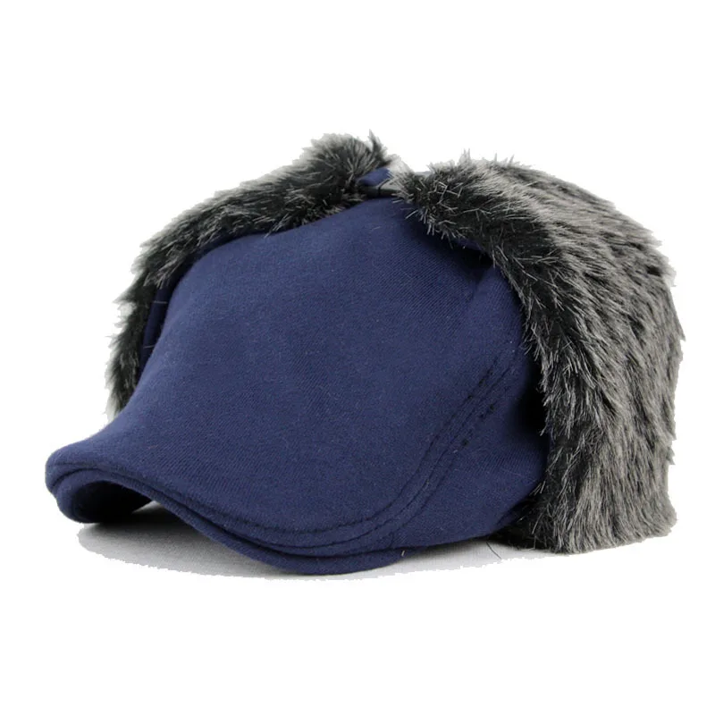

2016 Fashion Winter Thicken Lei Feng Hat Warm Outdoor Russian Snow Beret Hats for Men and Women Ears Warmer Bomber Hat Casquette