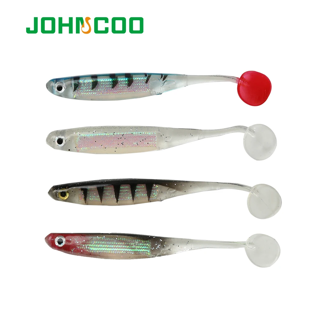 

JOHNCOO Fishing Lure Soft Bait 6pcs 11cm 4.7g Swimbait Fishing Worms Silicone Baits Shad Fish Wobbler Rubber Bass Lure