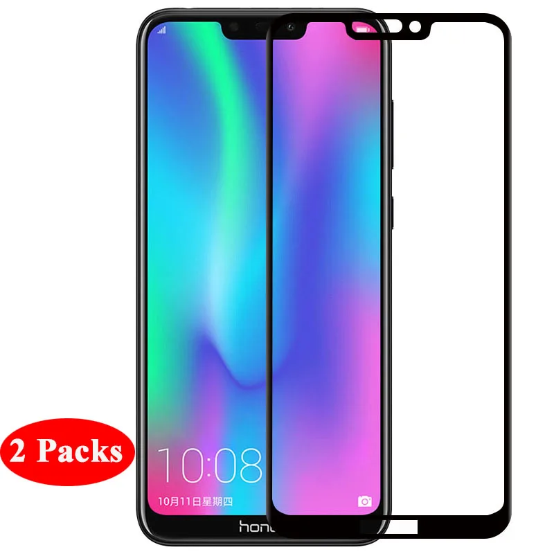

HereCase 2 Packs For Huawei Honor 8 8x Tempered Glass Full Cover Screen Protector Armor Film for huawei P20 P30 P SMART 2019 PRO