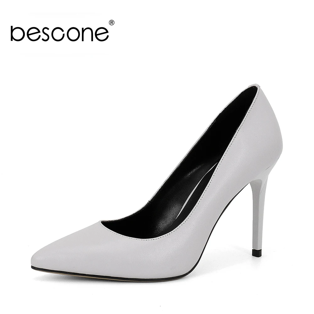 BESCONE 2019 Hot Sale Shoes Sheepskin High Heels Women Genuine Leather Pumps Fashion Sexy Pointed Toe Handmade Wedding Shoes A73 BESCONE 2019 Hot Sale Shoes Sheepskin High Heels Women Genuine Leather Pumps Fashion Sexy Pointed Toe Handmade Wedding Shoes A73