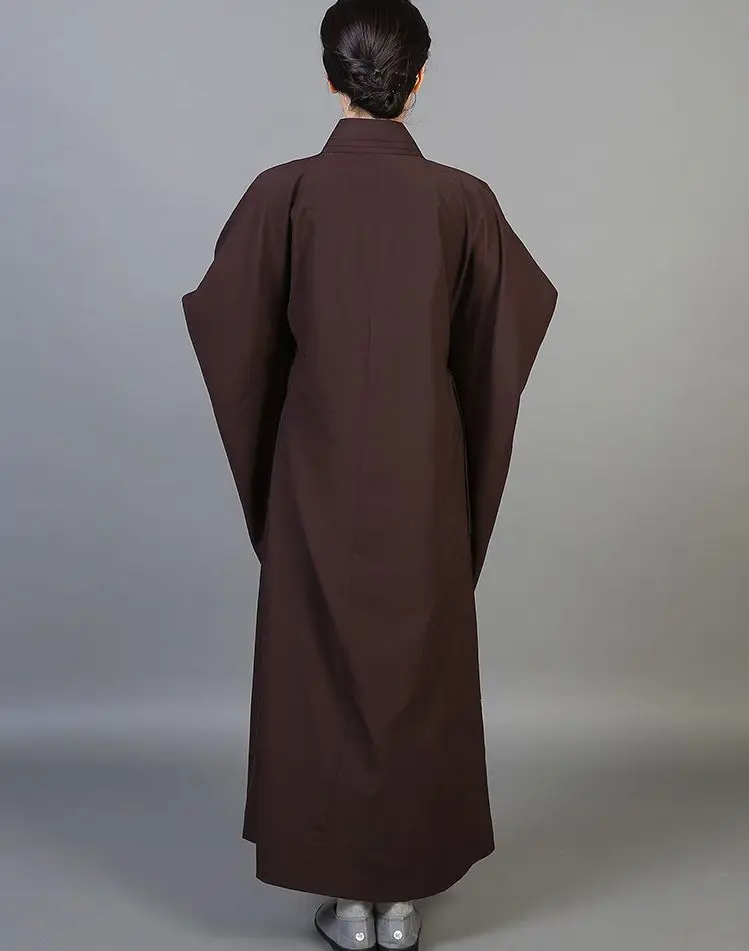 Унисекс буддийская форма для боевых искусств халат hai qing zen Униформа медитация платье одежда haiqing черный/серый