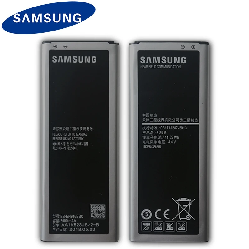 Samsung сменный аккумулятор EB-BN916BBC для samsung GALAXY NOTE4 N9100 N9108V N9109V N9106W NOTE 4 с NFC 3000mAh