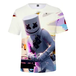 Аудио продюсер Marshmello 3D футболка s мужчины/женщины новый вид горячей продажи крутой Зефир Мужская футболка лето