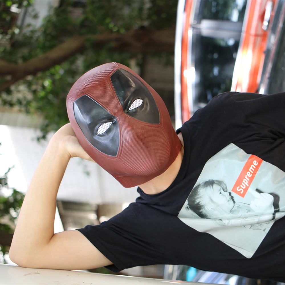 Deadpool 2 Marvel Deadpool Masks Halloween Cosplay Costume Props Superhero Movie Latex Mask Collectible Toys Full Face Mask (16)