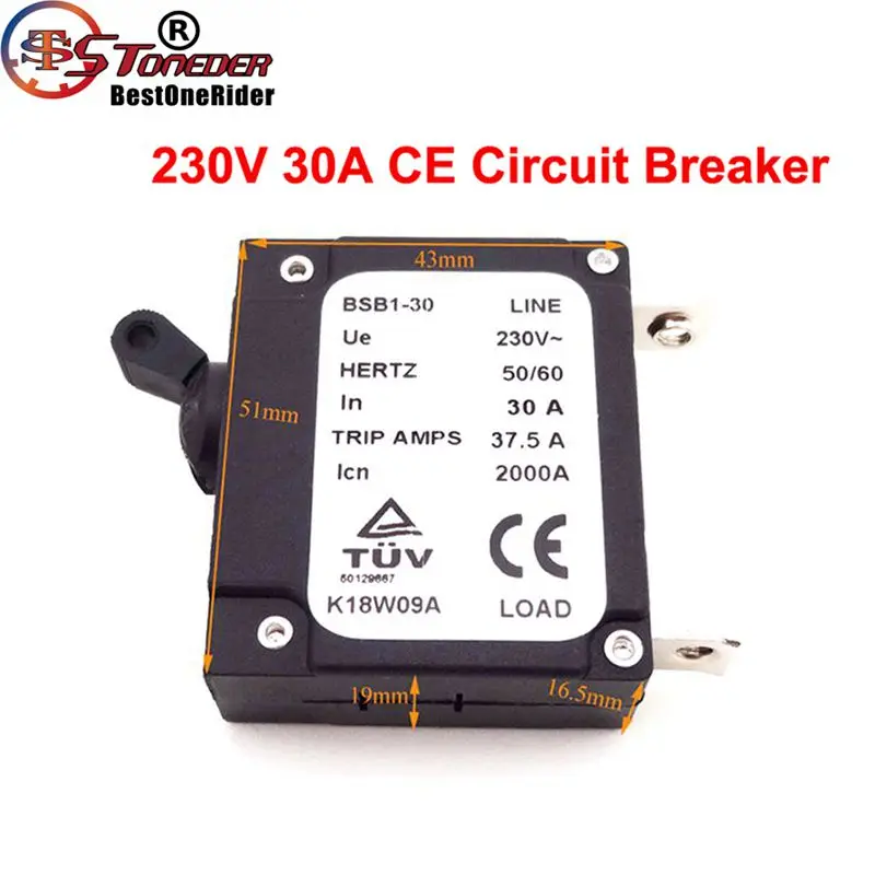 STONEDER 230V 30A генератор автомат защити цепи для BSB1 30 37.5A туда и обратно Ампер 2000A 50 60