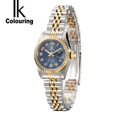 

Simple IK Coloring Women's Relogio Feminino Day Quartz Watches Waterproof Wristwatch Original Box Free Ship