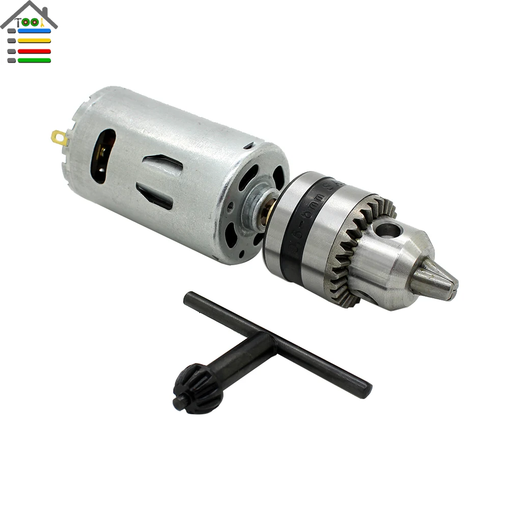 

High Quality Heavy Duty DC12-24V Motor Hand Electric Drill PCB Press Wood Drilling + 0.6-6mm Chucks +10pc 1.5-6mm Twist Bits Set