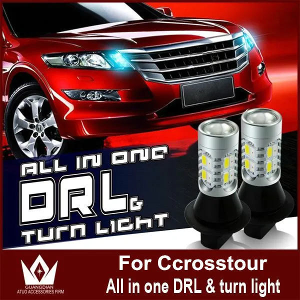 

Guang Dian daytime running lights & Front Turn Signals Light 12V drl with Switch light For Ccrosstour LED DRL 20W 7440 WY21W T20