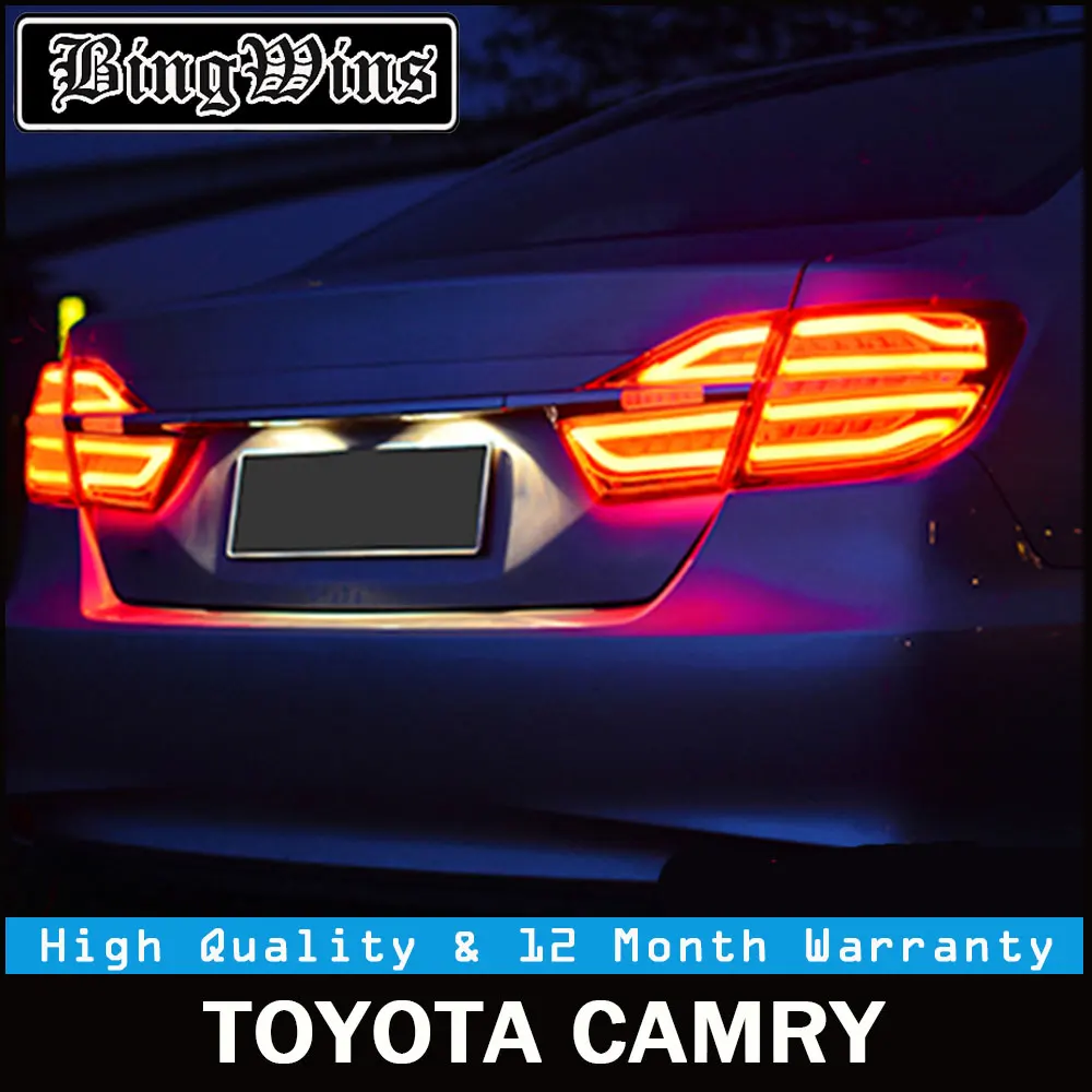 Автомобильный Стайлинг для Toyota Camry, задние фонари, светодиодный задний фонарь, задний багажник, крышка лампы drl+ сигнал+ тормоз+ задний фонарь