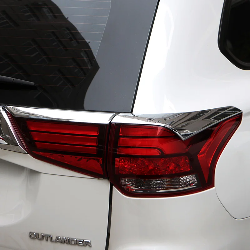 Для Mitsubishi Outlander 2016 -2019 ABS хромированный задний фонарь стример отделка ободок