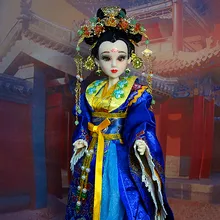 35 см ручной работы Виниловые Древние китайские стильные куклы с 3D реалистичными глазами коллекционные куклы для девочек ретро игрушки подарки на день рождения 360