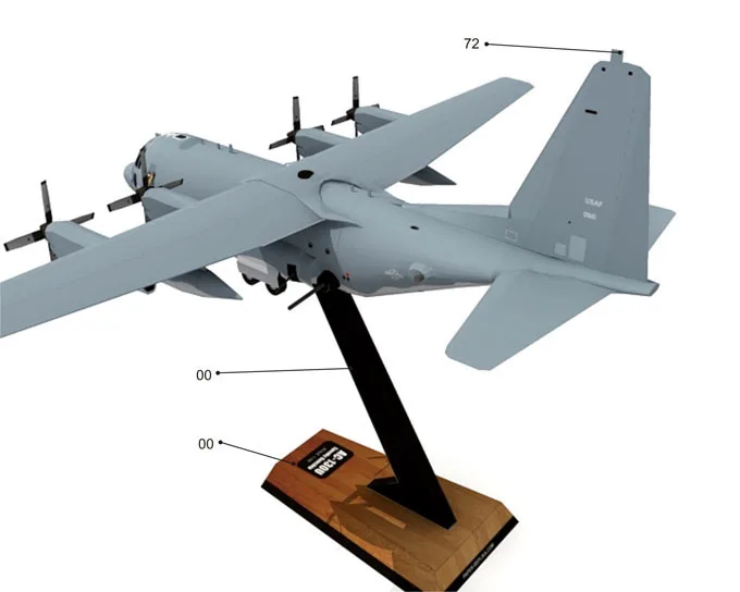 DIY 1:100 AC-130U жуткий военный корабль атака истребитель самолет бумажная модель сборка ручной работы 3D игра-головоломка DIY детская игрушка