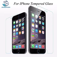 (OUZIFISH)0.26mm Ultra-thin Premium Tempered Glass Screen Protector for iPhone 4 4S 5 5s 5c 6 6S 7 PLUS Anti scratch Cover Case