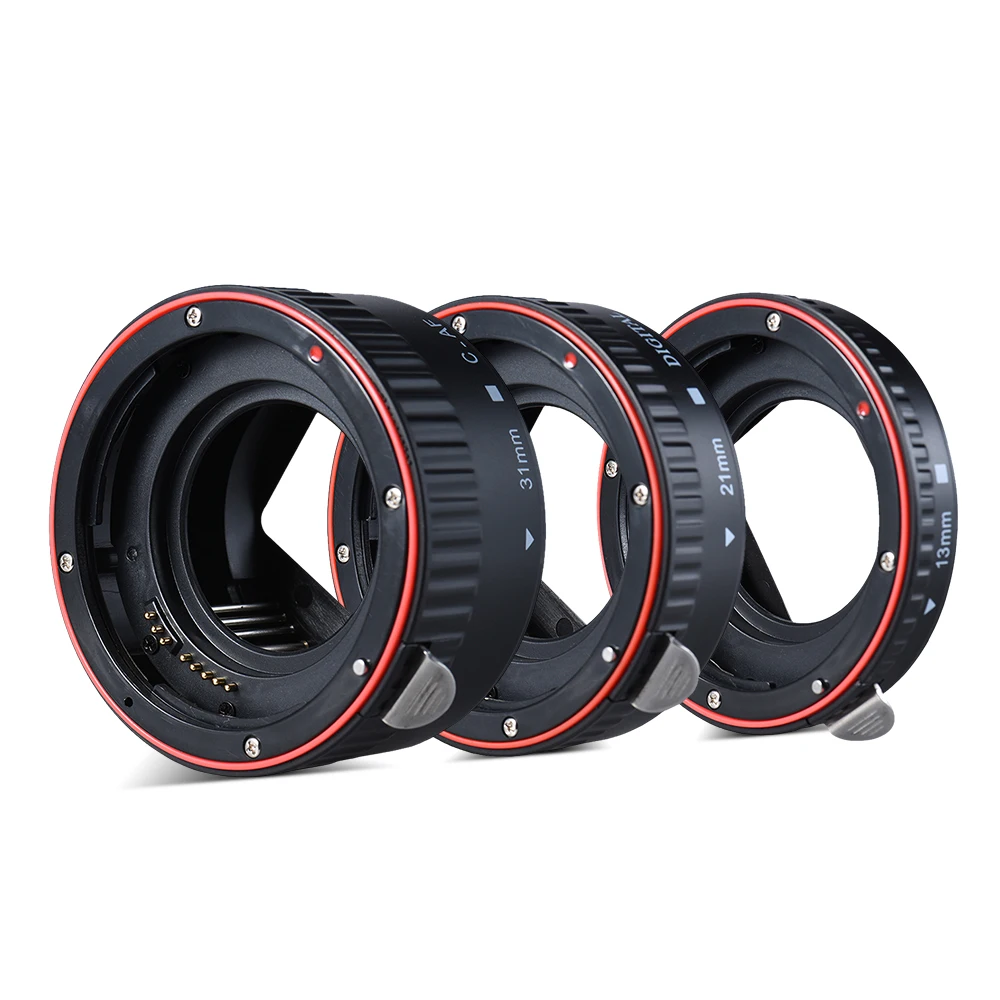 Andoer Macro Extension Tube Set 3 Piece Auto Focus Rings and Lens of
