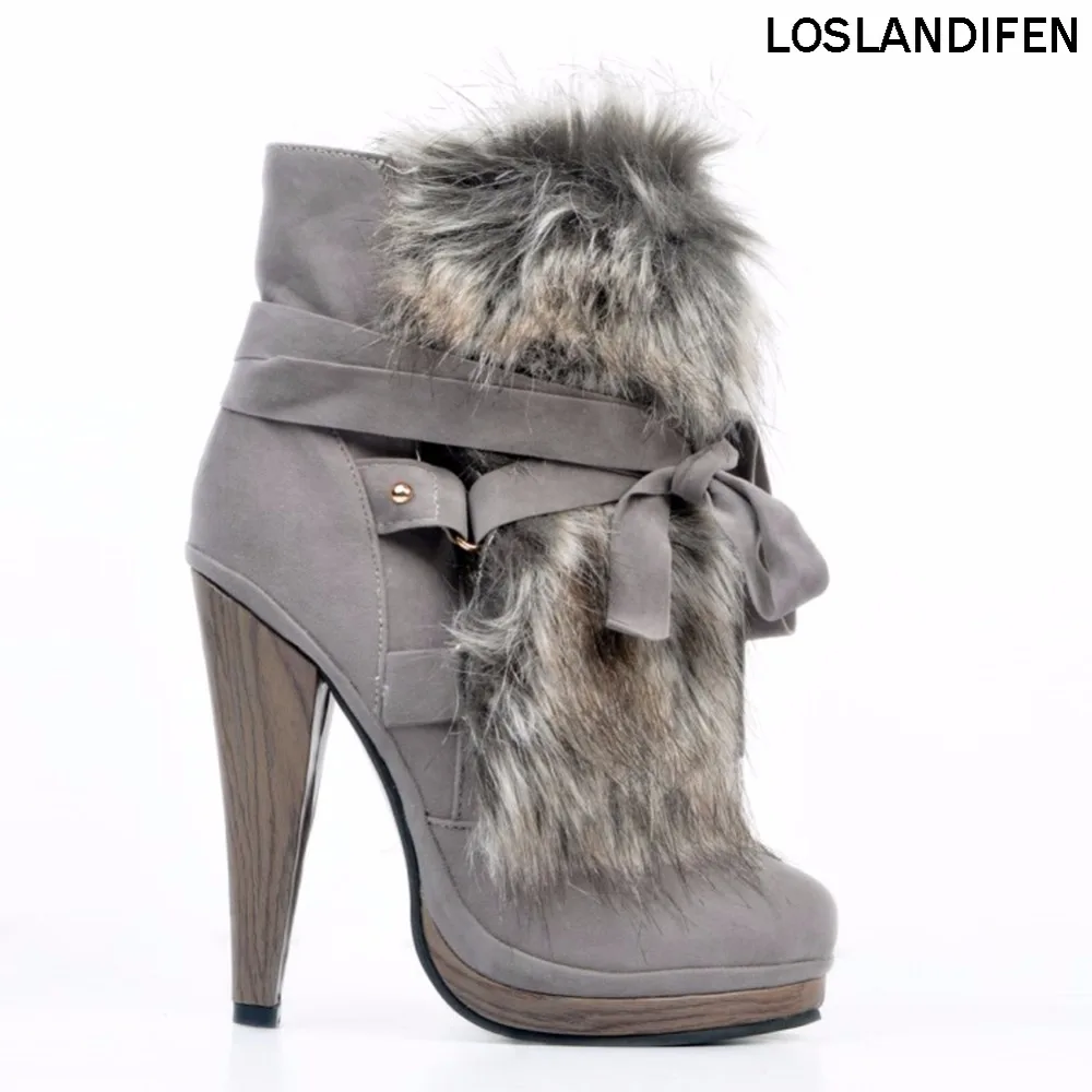 

Womens Fashion Handmade 13cm High Heel Winter Boots Cross Band Party Prom Party Large Size Casual Shoes XD123
