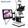 Professional Lab biological HD trinocular microscope zoom 2500X  + USB HDMI VGA CVBS electronic digital CCD Camera + 8-inch LCD ► Photo 1/6