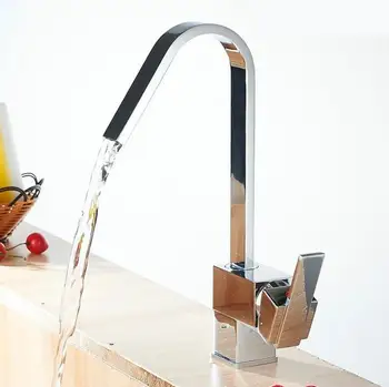

Free Shipping Polished Chrome Brass Swivel Kitchen Sinks Faucet 360 degree rotating Kitchen Mixer Tap N3525