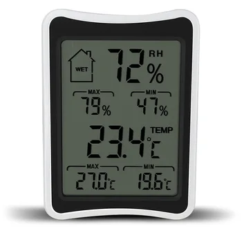 

Digital Large LCD Display Thermometer Hygrometer Humidity Thermometer with Max Min Record Function for Home Office
