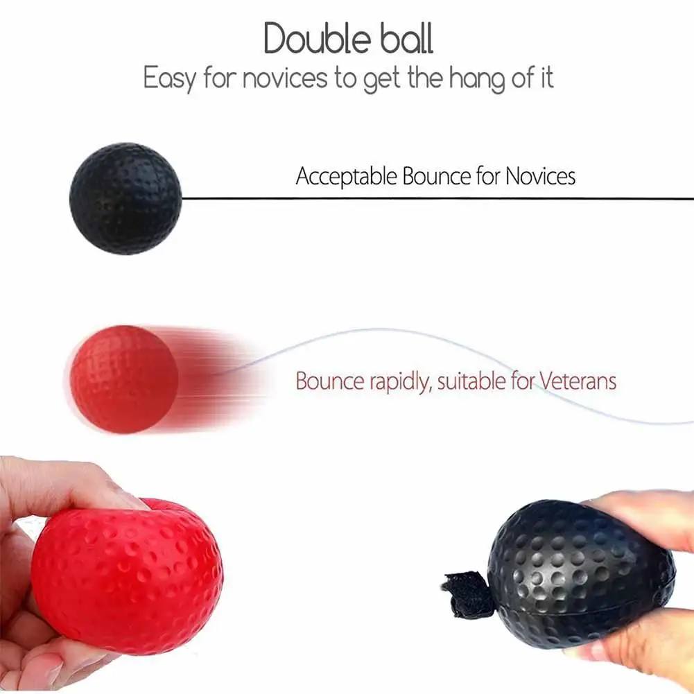 2 Difficulty Level Boxing Ball Head-mounted Speed Ball ReactionBoxing Reflex Ball For Coordination Ability Training Decompress 2 Difficulty Level Boxing Ball Head-mounted Speed Ball ReactionBoxing Reflex Ball For Coordination Ability Training Decompress
