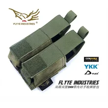 FLYYE МОЛЛ двойной 9 мм Пистолетная обойма чехол вер. hp Военная Униформа Кемпинг модульный боевой CORDURA P008