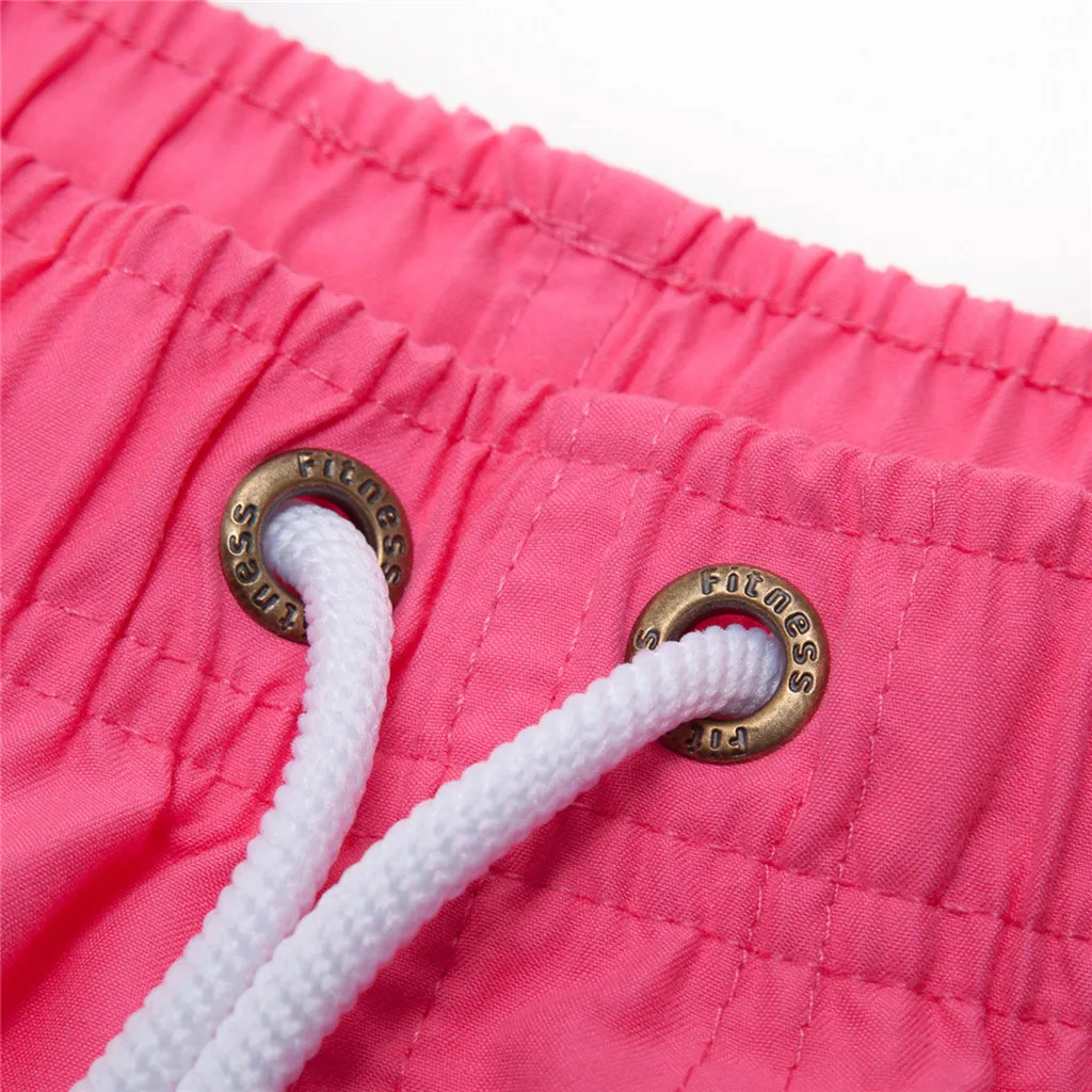 Мужские шорты на шнурке, одноцветные, эластичный пояс, пляжные плавки, с карманом, быстросохнущие, для пляжа, серфинга, бега, водонепроницаемые шорты# CW