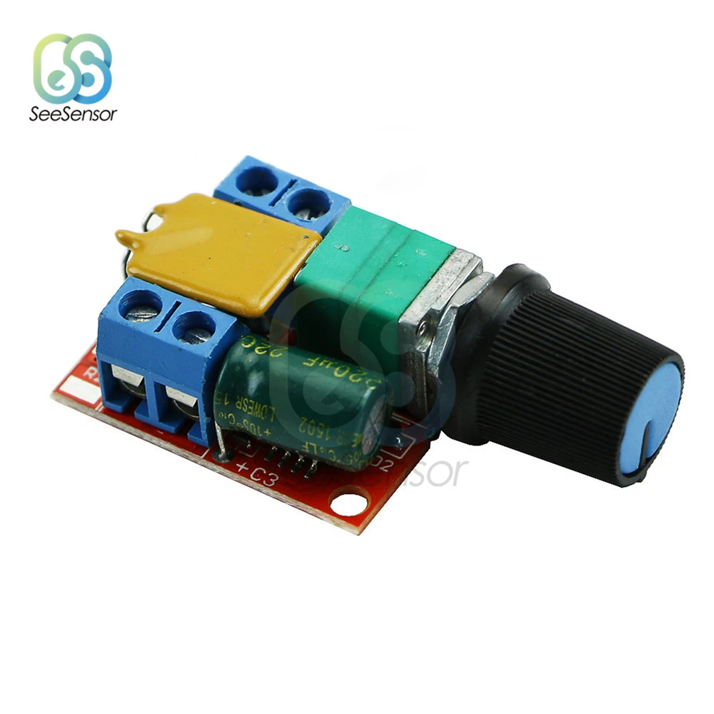 

DC Motor Speed Control Driver Board Switch 3V-35V 5A PWM Controller Stepless DC 3V 6V 12V 24V 35V Voltage Regulator LED Dimmer