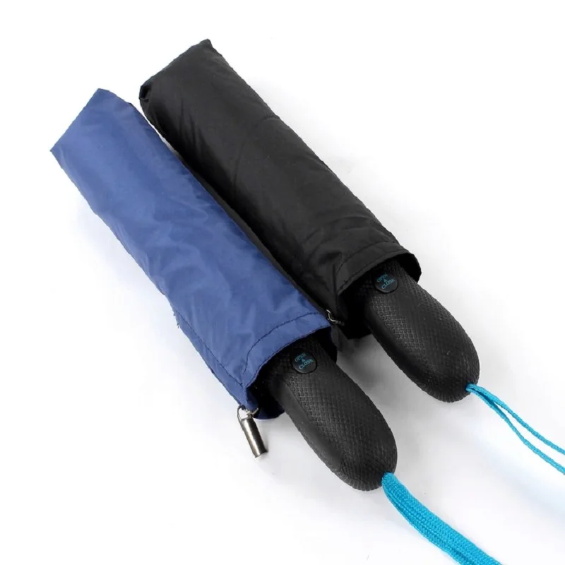 

Plain color Vinyl opaque umbrella zipper Umbrella bag Anti-UV Shade Automatic umbrella fold Comfortable Silicone handle umbrella