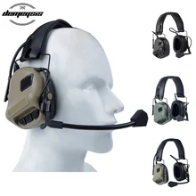 Tactical Headsets Military Standard Shooting Earmuff use with PTT Walkie Talkie Radio Airsoft Tactical Headset