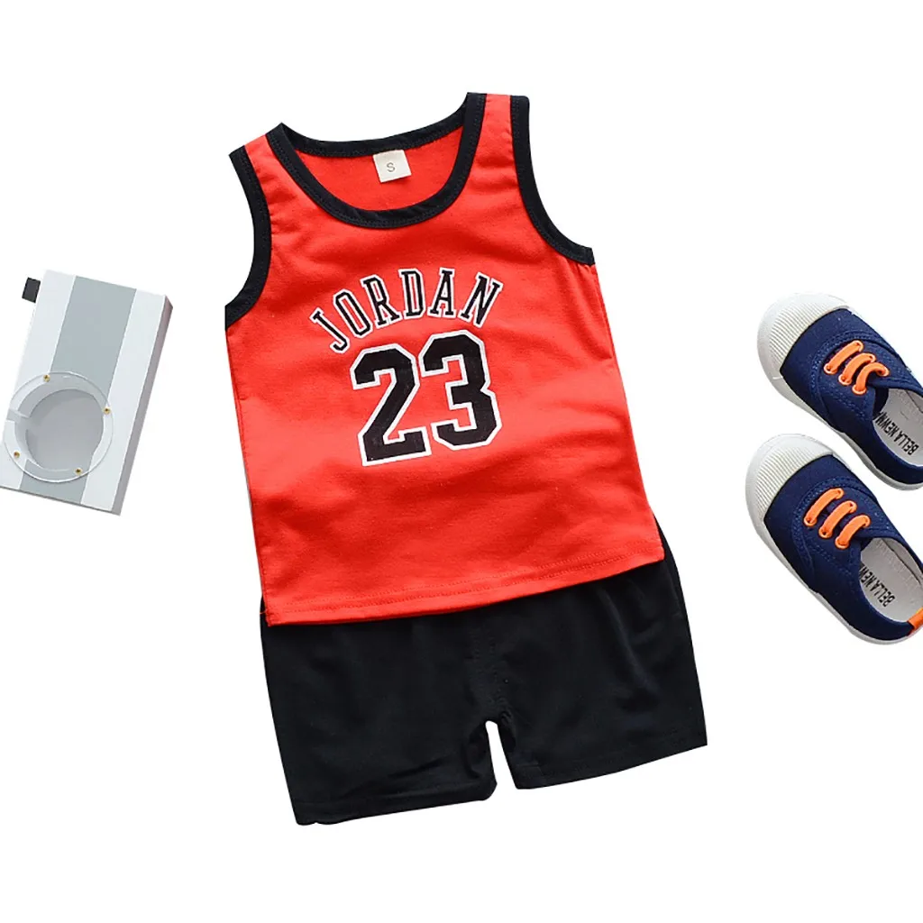 Комплект из 2 предметов, летняя спортивная одежда для маленьких мальчиков детская баскетбольная форма, комплект одежды для девочек и мальчиков roupa infantil