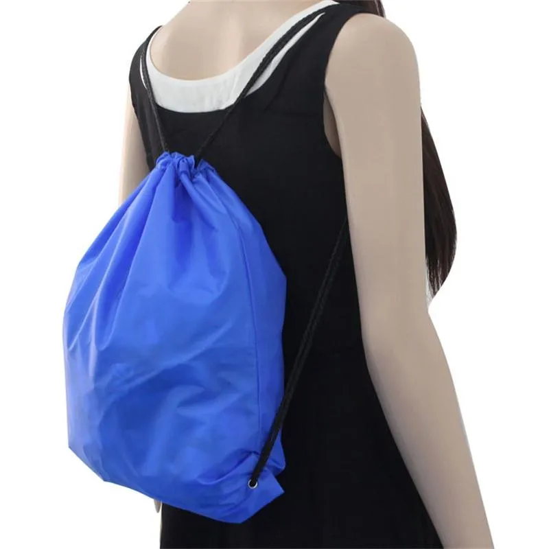 

1 Pcs Cotton Drawstring Custom Training Canvas Small Backpack Girl Bag School Sports Waterproof Sack Mochila Knapsack#H10