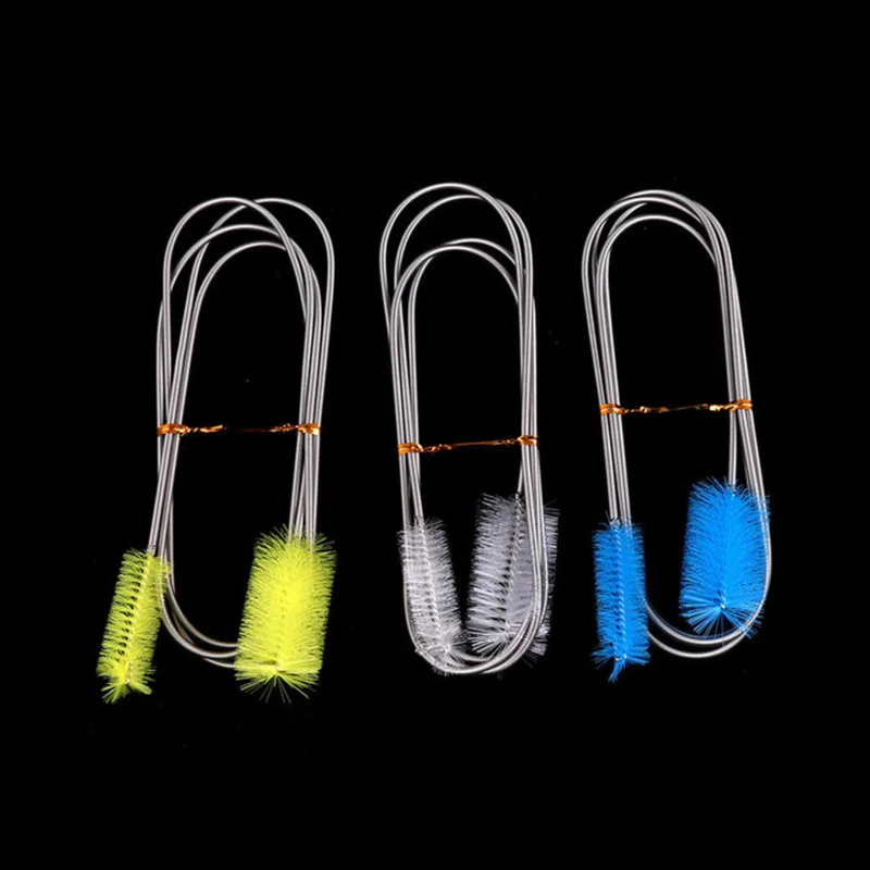 1.55m Flexible Pipe Tube Aquarium Cleaner Brush Fish Tank Double Head Brush For Filter Pump Tube