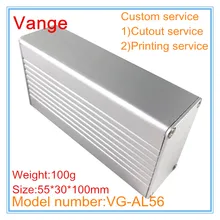 1 шт./лот алюминиевый корпус серебристого цвета 6063-T5 алюминиевый корпус diy 55*30*100 мм для небольшого усилителя