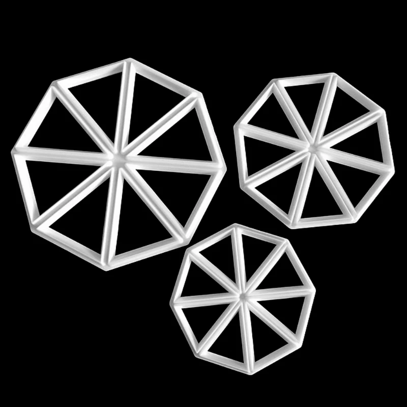 

3 Pcs Plastic Fondant Decoration Tools Pennant Cake Mold Chocolate Cookie Cutter