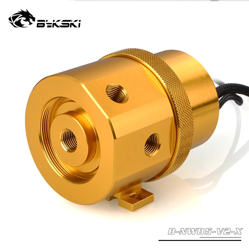 Bykski B-NWD5-V2-X, D5 серийный насос для воды, поилка 3,8 метров, расход 1100л/ч, насос системы водяного охлаждения - Цвет лезвия: Gold