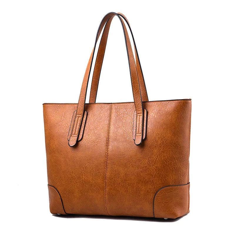 Большой ёмкость из искусственной кожи Сумка офисные Дамская мода Tote сумки для