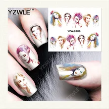YZWLE 1 Sheet DIY Decals Nails Art Water Transfer Printing Stickers Accessories For Manicure Salon YZW-8189