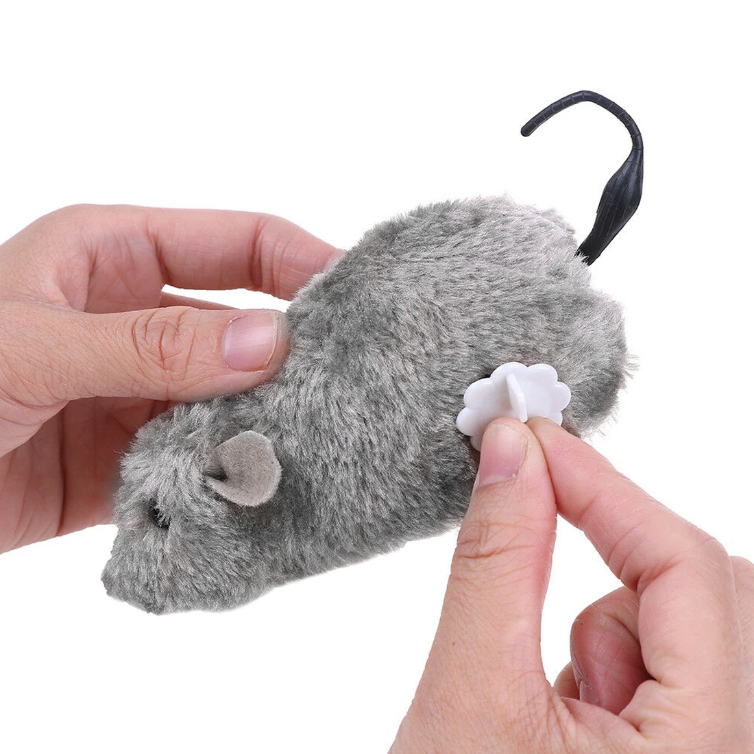 Креативная заводная мощность игрушечная плюшевая мышь кошка собака играющая игрушка механическое движение крыса искусственная мышь аксессуары для домашних животных