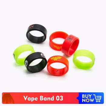 

Volcanee Silicone Rubber Ring Vape Band 6mm Width Decorative Protection Band for eCig 22mm Atomizers DIY Accessories (10pcs/lot)