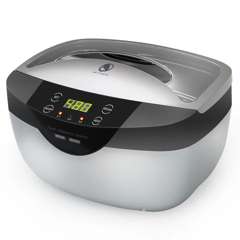 Goedkoop Skymen Ultrasone Reiniger Met Verwarmd Grote Capaciteit Dubbele Power 120W Touch Key Met Degas Functie Voor Sieraden Lenzenvloeistof Horloge