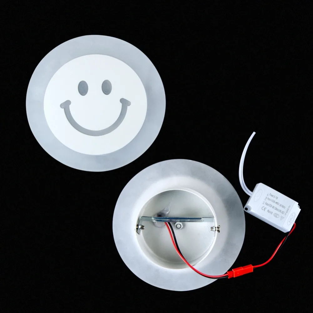 Креативный светодиодный настенный светильник Smile Face 85 265 в 11 Вт 8 алюминиевый