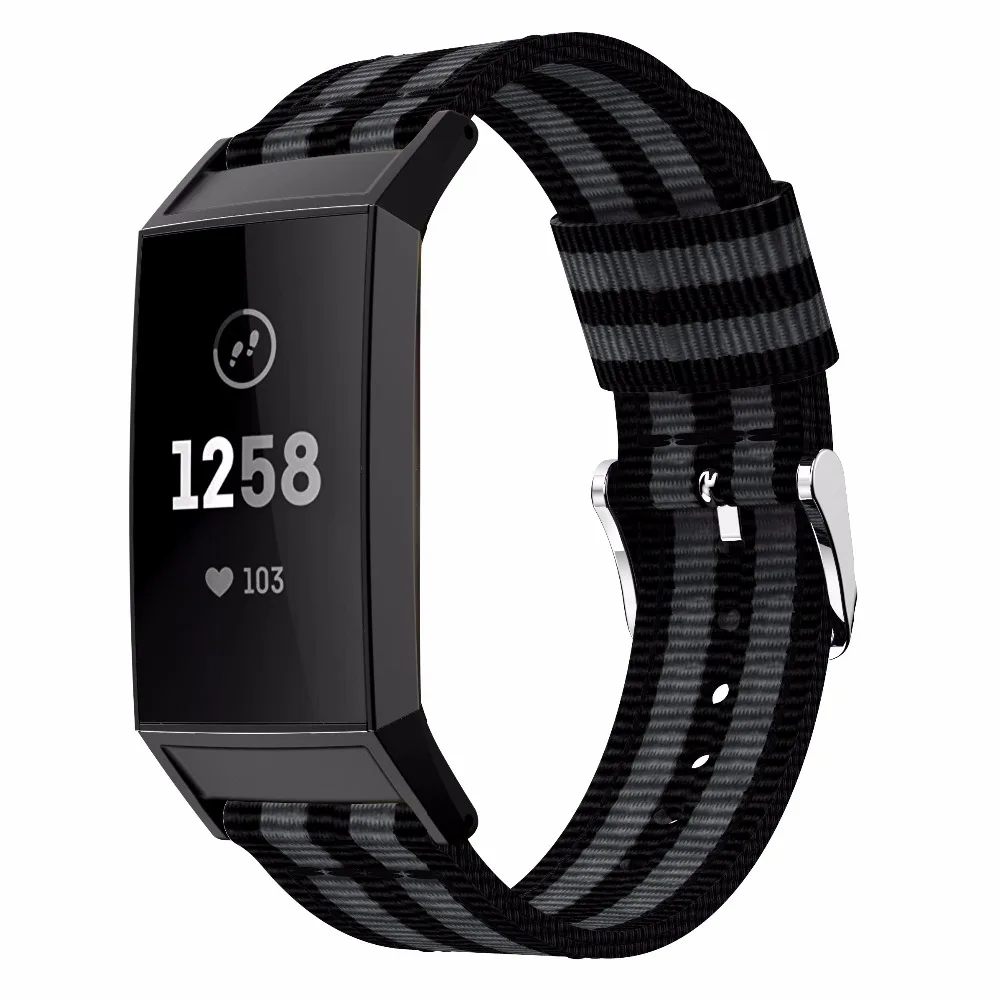 Сменный ремешок для часов Fitbit Charge 3 ремешка нейлоновый наручных смарт браслет