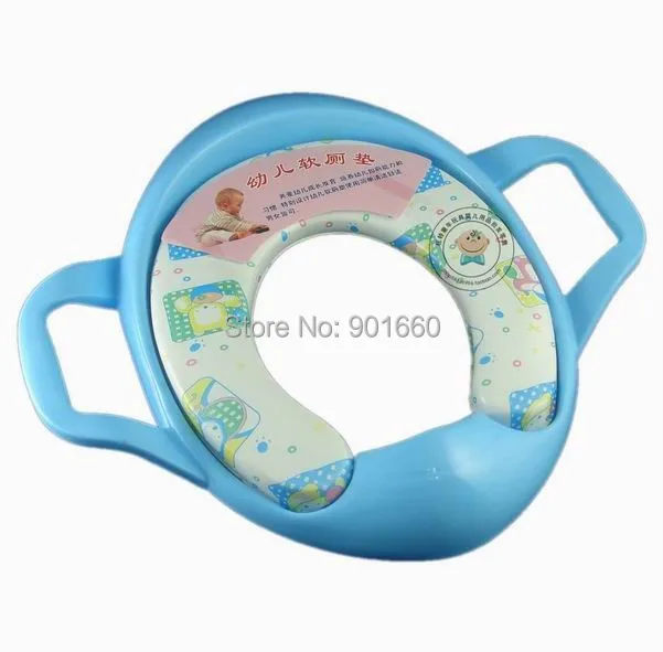 Baby Potty Training Soft Padded Toilet Seat With Handles Splash