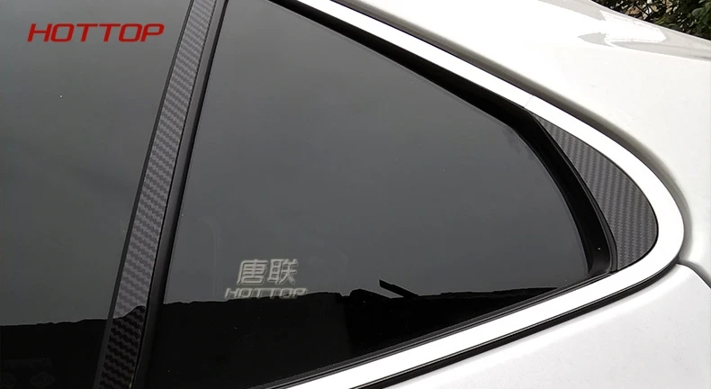 Текстура углеродного волокна окна автомобиля b-столбы Декоративные наклейки для Toyota Camry 8th автомобиля Стайлинг отделка Аксессуары