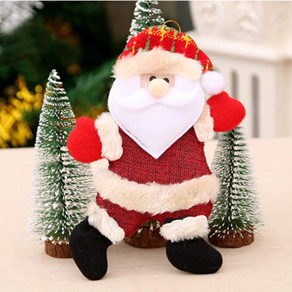 1 шт. рождественские украшения Рождественский подарок Санта Клаус Снеговик Дерево Игрушка Кукла подвесные украшения для дома
