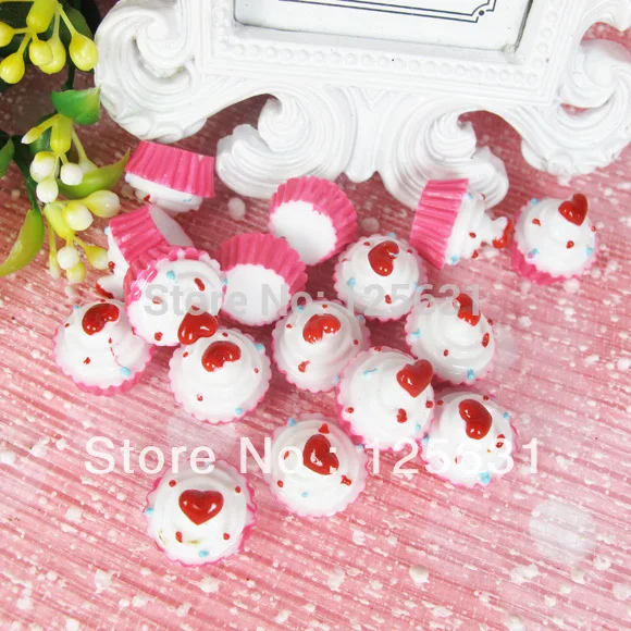 

Kawaii Flatback DIY Artificial Sweet Cupcake Resin Cabochon Craft Scrapbooking Embellishment Crafts Making Size: 15*12mm