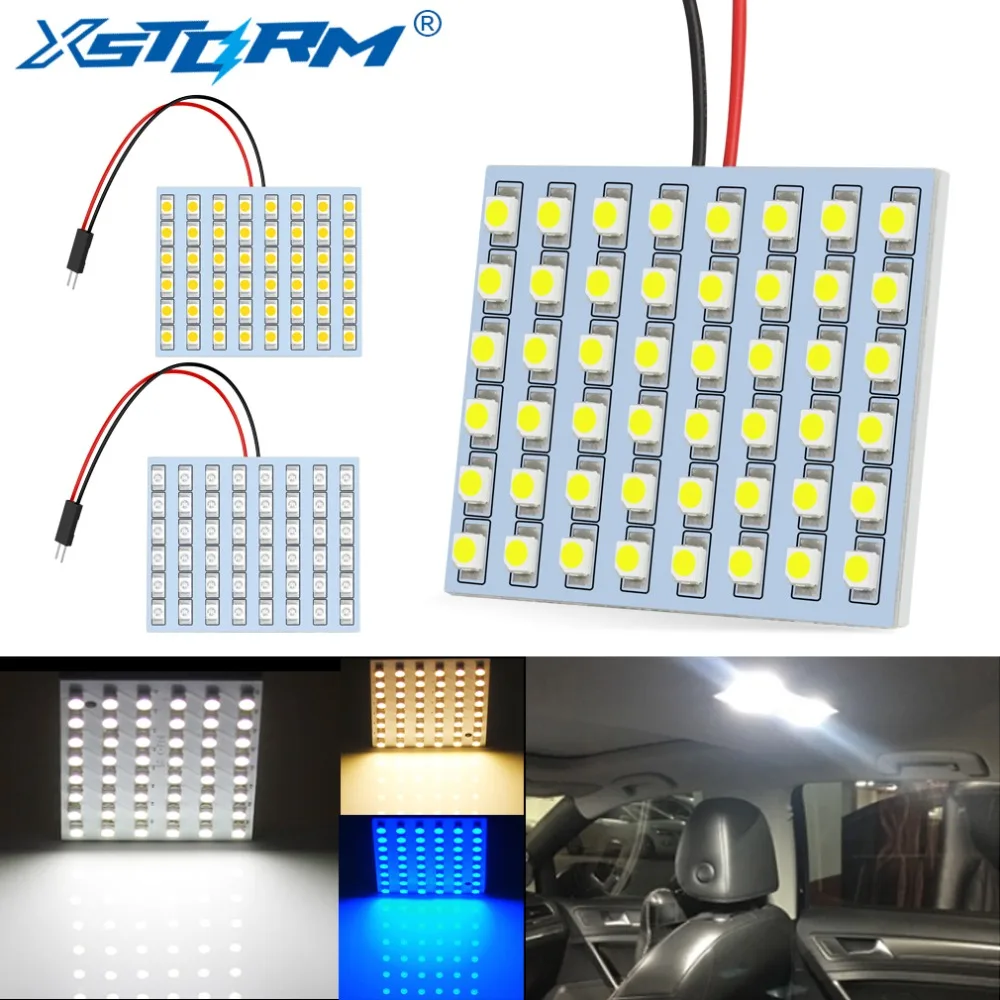 C5W светодиодная гирлянда BA9S T4W T10 W5W Светодиодная лампа 48SMD панель купольный