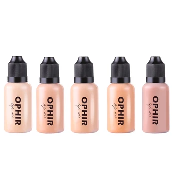 

OPHIR Pro Airbrush Makeup Foundation Inks 5 Colors Air Foundation for Face Paint Make-up Salon Cosmetic Makeup Pigment_TA104